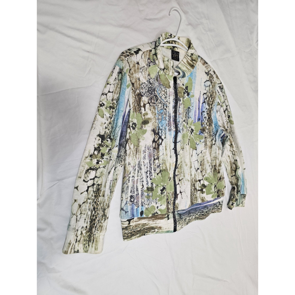 Dolcezza Jacket In Multi- Colir Abstract Print - Picture 9 of 11